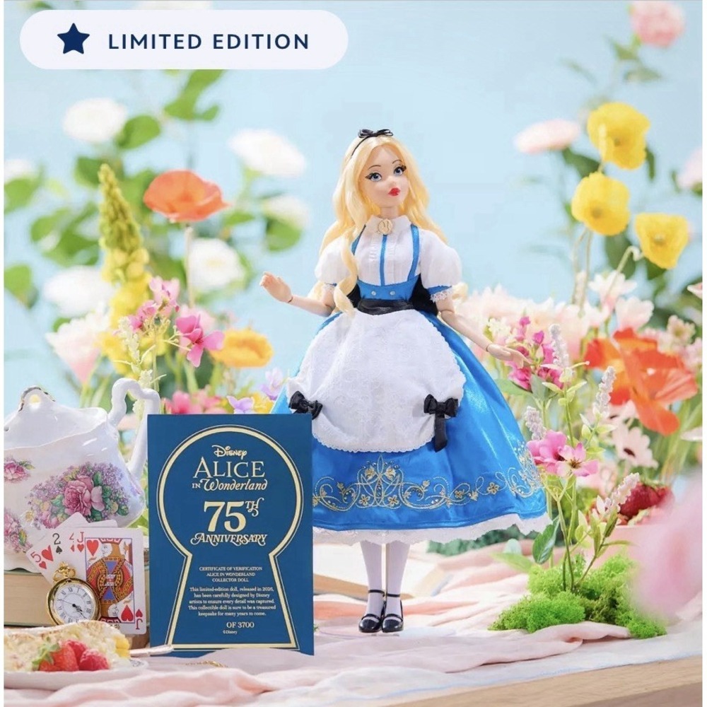 2026 Disney Alice in Wonderland 75th Anniversary Alice 16.5" LE Doll PRESALE